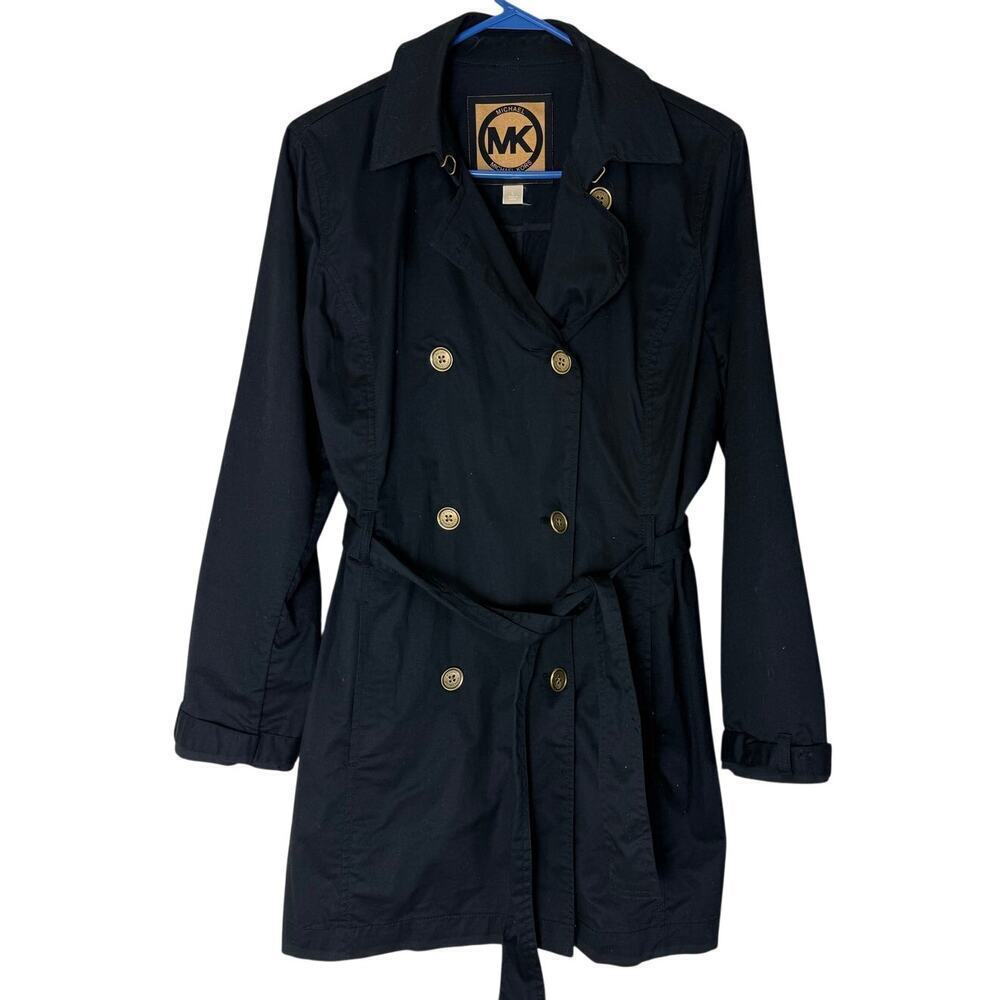 Michael Kors Black Trench Coat - Women's Size L